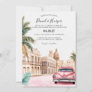 Invitación de boda en La Habana Cuba destino de bo