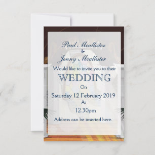 Invitación de boda en la iglesia.