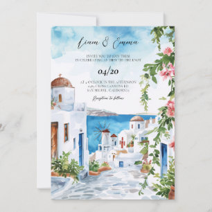 Invitación de boda en la orilla del mar de Mykonos