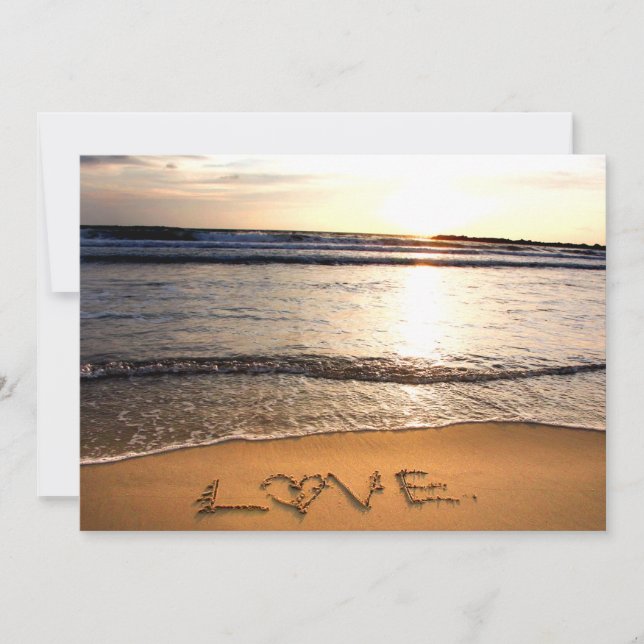 Invitación de Boda en la Playa (Anverso)