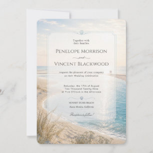 Invitación de boda en la playa