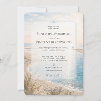Invitación de boda en la playa