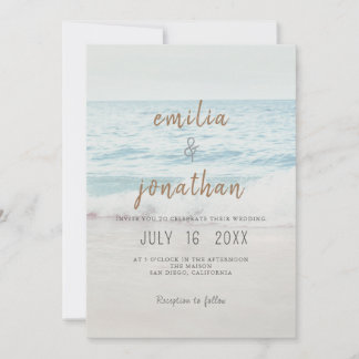 Invitación de Boda en la Playa Boda en la Costa/Bo