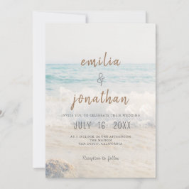 Invitación de Boda en la Playa Boda en la Costa/Or