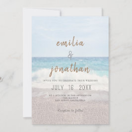 Invitación de Boda en la Playa Boda en la Costa/Or