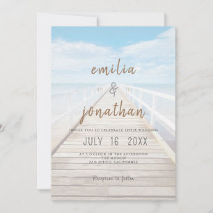 Invitación de Boda en la Playa Boda en la Costa/Or