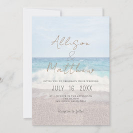 Invitación de Boda en la Playa Boda en la Costa/Or