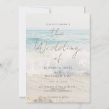 Invitación de boda en la playa Boda junto al mar/o