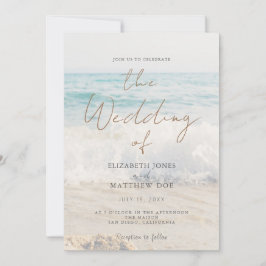 Invitación de boda en la playa Boda junto al mar/o