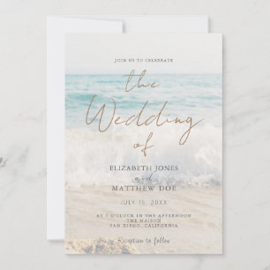 Invitación de boda en la playa Boda junto al mar/o