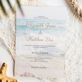 Invitación de boda en la playa Boda junto al mar/o