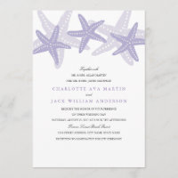 Invitación de boda en la playa con estrella de mar