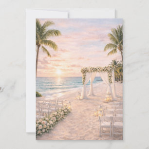 Invitación de boda en la playa de Punta Cana Edi