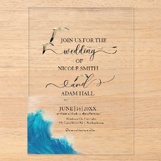 Invitación de Boda en la Playa del Mar | Destino C