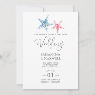 Invitación de Boda en la Playa - Estrella de Mar