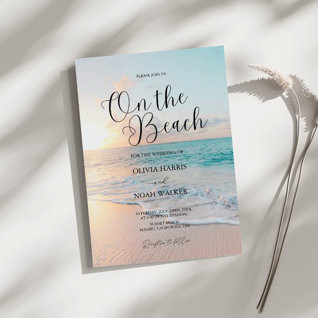 Invitación de Boda en la Playa Sol y Océano Azul (Subido por el creador)