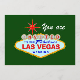 Invitación de boda en Las Vegas VERDE