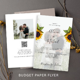 Invitación de boda en papel fotográfico con código
