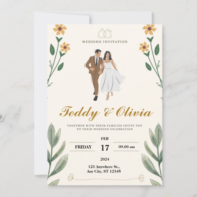 invitación de boda en pareja (Anverso)
