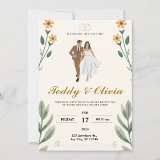 invitación de boda en pareja