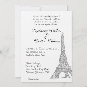 Invitación de boda en París