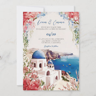 Invitación de Boda en Santorini Destino de Boda Gr
