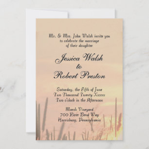 Invitación de boda en Sunset Field
