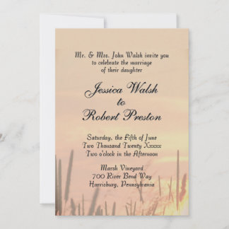 Invitación de boda en Sunset Field