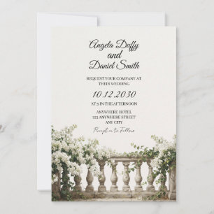 Invitación de Boda en Terraza de Jardín Italiano