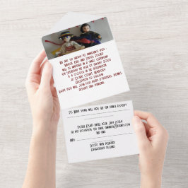 invitación de boda en uno