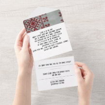 invitación de boda en uno