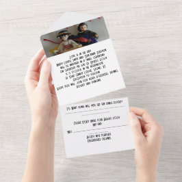 invitación de boda en uno