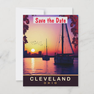 Invitación de boda en velero en el puerto de Cleve