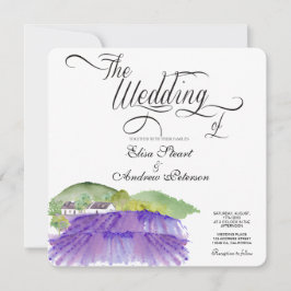 Invitación de boda en viñedo toscano