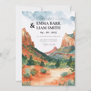 Invitación de boda en Zion National Park