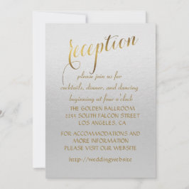 Invitación de Boda Encantadora Gris con Hojas de O