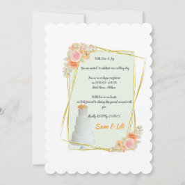 invitación de boda enmarcada