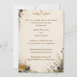 Invitación de boda escocesa de las Tierras Altas W