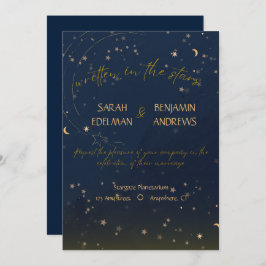 Invitación de boda escrita en las estrellas
