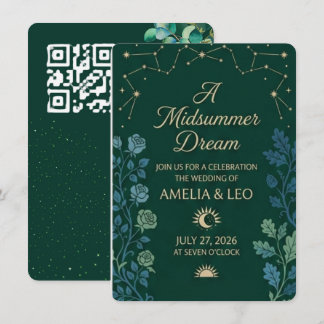 Invitación de boda Esmeralda Celestial
