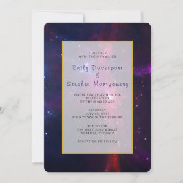Invitación de boda Espacio Cósmico Estrellas y Neb