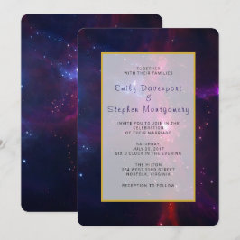 Invitación de boda Espacio Cósmico Estrellas y Neb