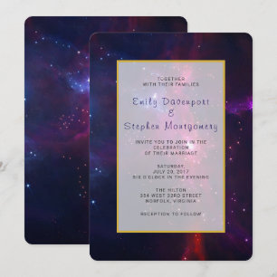 Invitación de boda Espacio Cósmico Estrellas y Neb