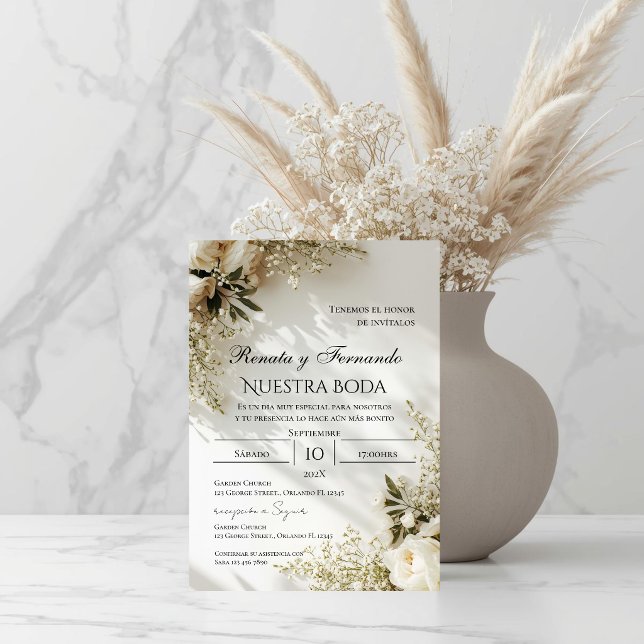 Invitación de boda española boho (Subido por el creador)