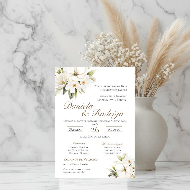 Invitación de boda española boho (Subido por el creador)