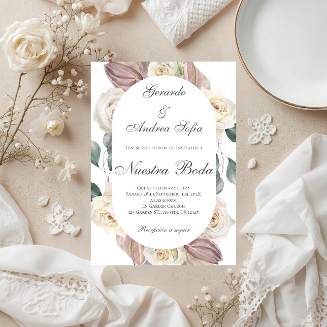 Invitación de boda española boho (Subido por el creador)