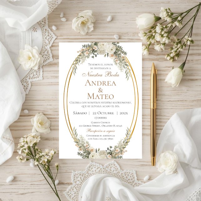 Invitación de boda española boho (Subido por el creador)