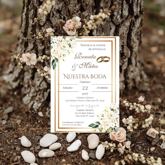 Invitación de boda española boho (Subido por el creador)