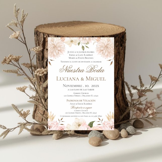 Invitación de boda española boho (Subido por el creador)