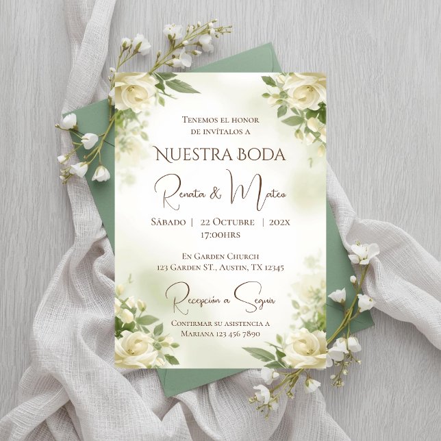 Invitación de boda española boho (Subido por el creador)